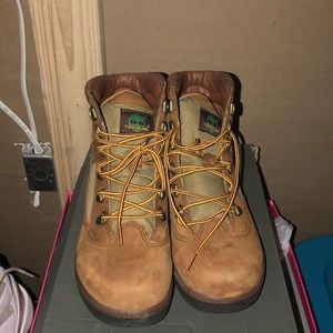 Juniors Timberlands with box.